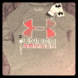 NWT Boys UA long sleeve Logo T-shirt XXS